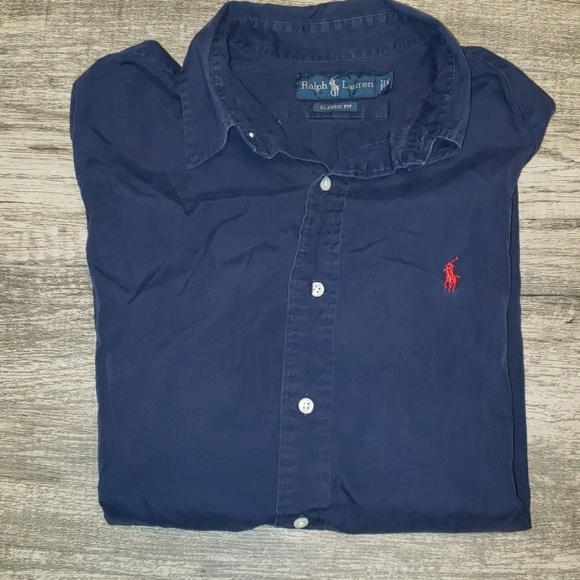 Navy Ralph Lauren Long Sleeve Sz M B29 - Picture 5 of 5